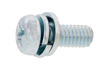 鉄(+) ナベ頭セムス小ねじ I＝4(ピタック 極薄板用)(バネ座+ISO小形平座 組込)